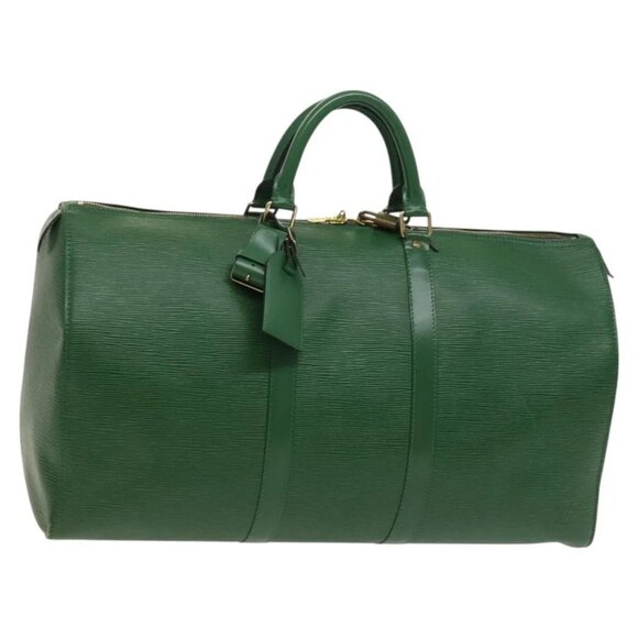 LOUIS VUITTON Epi Keepall 50 Boston Bag Green - Picture 1 of 16
